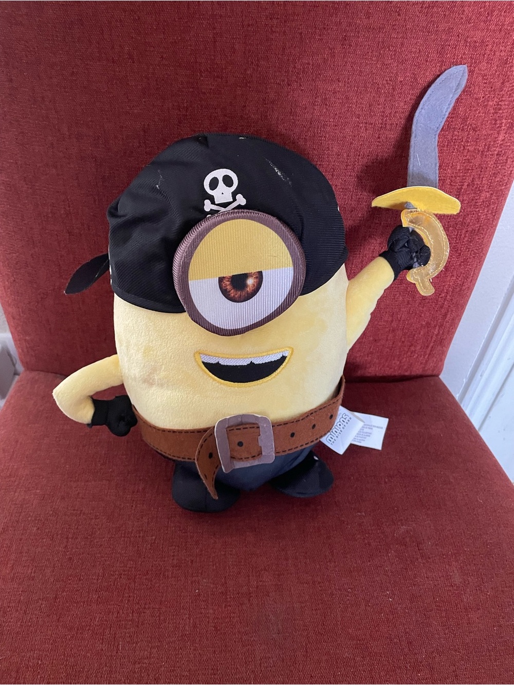 Pirate Minion Plush Toy - Yellow